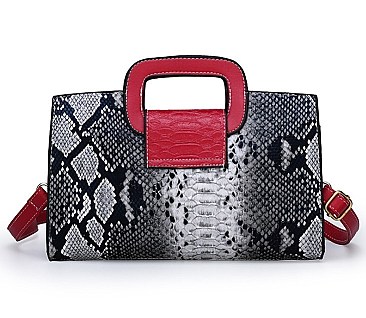 Handhold Animal Print Satchel & shoulder Bag