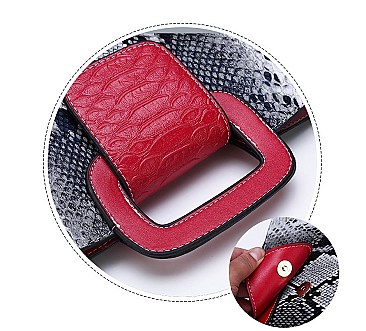Handhold Animal Print Satchel & shoulder Bag