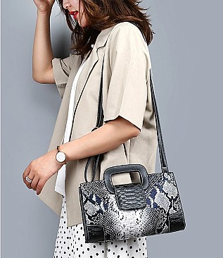 Handhold Animal Print Satchel & shoulder Bag