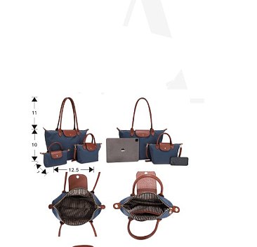3-in-1 Nylon Fashion Tote / Satchel Sets