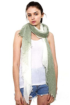 Two-Tone Long Scarf