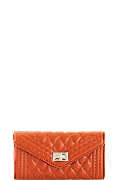 Chic Stitch Clutch with Chain