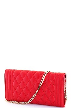 Chic Stitch Clutch with Chain