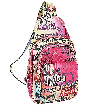 Trendy Graffiti Sling Bag