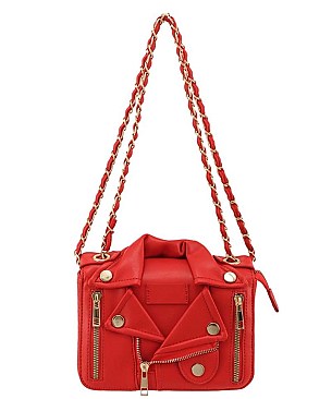 Moto Jacket Design Unique Chain Shoulder Bag