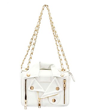 Moto Jacket Design Unique Chain Shoulder Bag