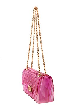 Translucent Embossed Jelly Shoulder Bag