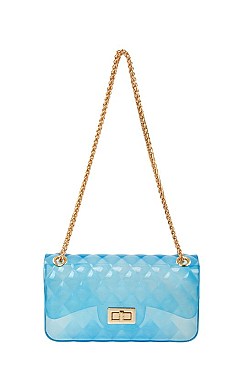 Translucent Embossed Jelly Shoulder Bag