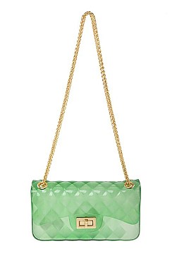 Translucent Embossed Jelly Shoulder Bag