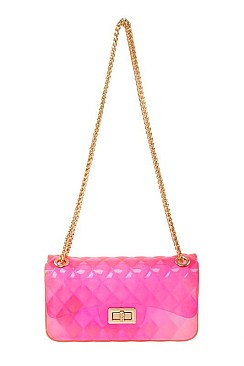 Translucent Embossed Jelly Shoulder Bag