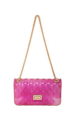 Translucent Embossed Jelly Shoulder Bag