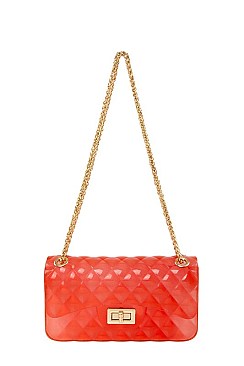 Translucent Embossed Jelly Shoulder Bag