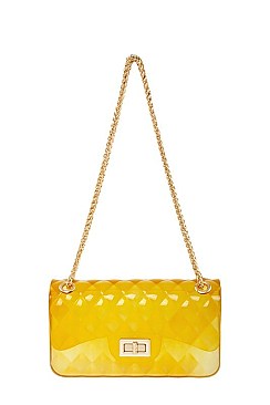 Translucent Embossed Jelly Shoulder Bag