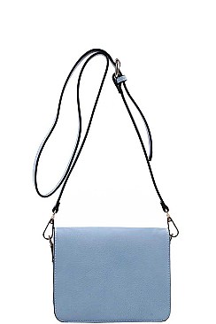 SMOOTH PU LEATHER EXPANDABLE FASHION MODERN CROSSBODY BAG JY-87589