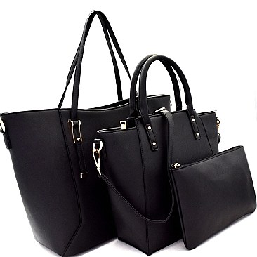 Hardware Accent Classy 3 in 1 Tote SET MH-87747