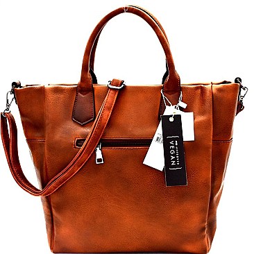 Two-Tone Rustic 2 Way Tote Wallet SET MH-87903