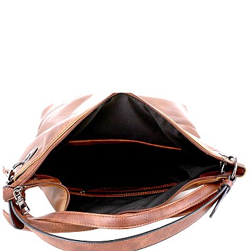 Two-Tone Rustic 2-Way Hobo Wallet SET MH-87904