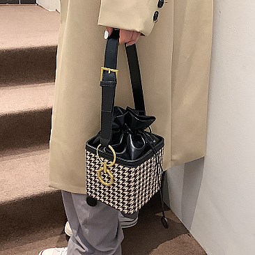 STYLISH PATTERNED BUCKET BAG IN A BOX
