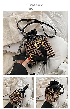 STYLISH PATTERNED BUCKET BAG IN A BOX