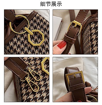 STYLISH PATTERNED BUCKET BAG IN A BOX