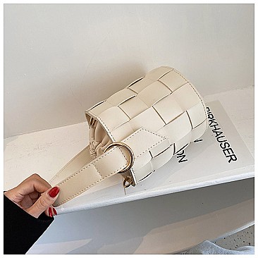 DRAWSTRING HANDMADE WOVEN BUCKET BAG
