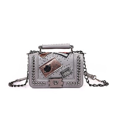 Letter & Lip Patch Design Novelty Satchel