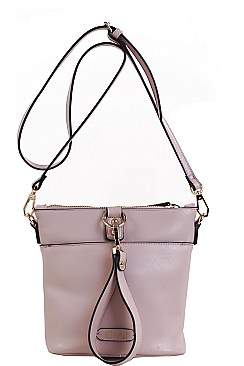Trendy Hoop Accented Crossbody Bag