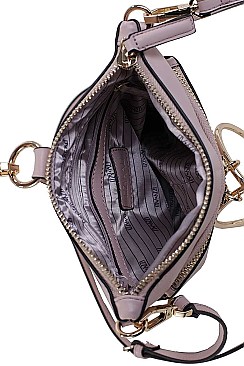 Trendy Hoop Accented Crossbody Bag