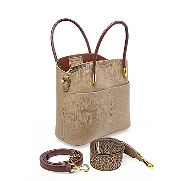 Fashion Tote Bag with Guitar Strap