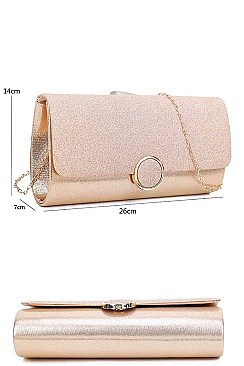 FASHION SILKY PARTY CLUTCH WITH CHAIN