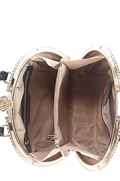 DESIGNER MICHELLE OBAMA 2 IN 1 JEWEL TOP HANDBAG SET