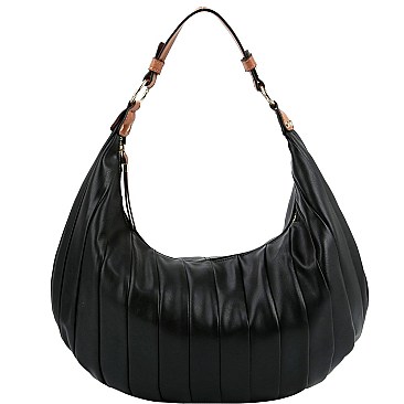 2-Way Pinstripe Effect Two-Tone Strap Hobo