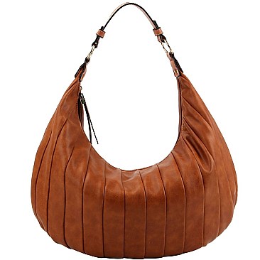 2-Way Pinstripe Effect Two-Tone Strap Hobo