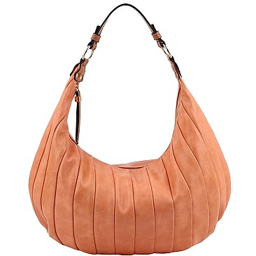 2-Way Pinstripe Effect Two-Tone Strap Hobo