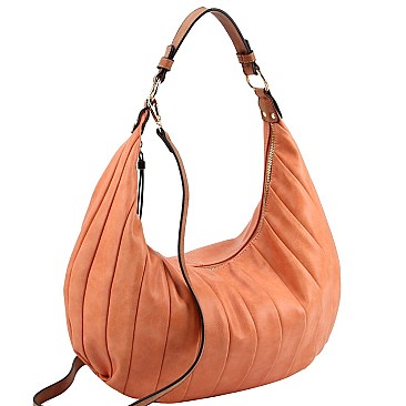 2-Way Pinstripe Effect Two-Tone Strap Hobo