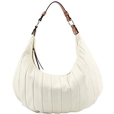 2-Way Pinstripe Effect Two-Tone Strap Hobo