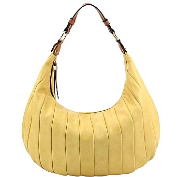 2-Way Pinstripe Effect Two-Tone Strap Hobo