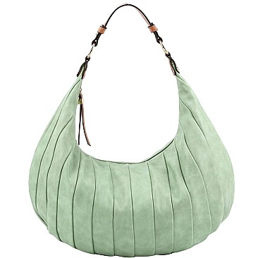 2-Way Pinstripe Effect Two-Tone Strap Hobo