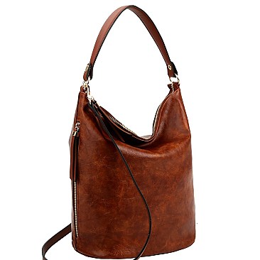 2-Way Side Zipper Pocket Hobo