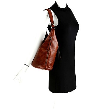 2-Way Side Zipper Pocket Hobo