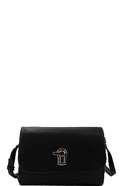 KEY HOLE ACCENT LUCIANNA CROSS BODY BAG