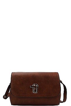 KEY HOLE ACCENT LUCIANNA CROSS BODY BAG