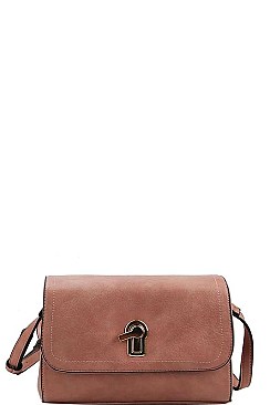 KEY HOLE ACCENT LUCIANNA CROSS BODY BAG
