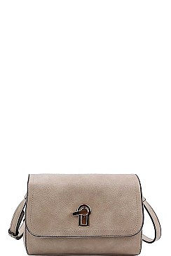 KEY HOLE ACCENT LUCIANNA CROSS BODY BAG
