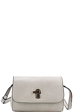 KEY HOLE ACCENT LUCIANNA CROSS BODY BAG