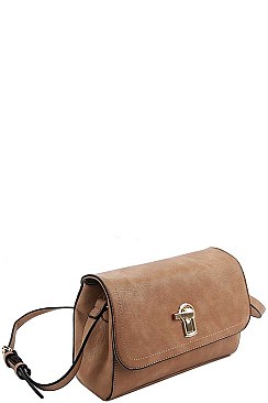 KEY HOLE ACCENT LUCIANNA CROSS BODY BAG