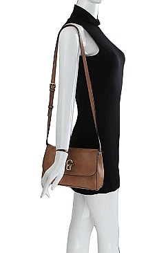 KEY HOLE ACCENT LUCIANNA CROSS BODY BAG