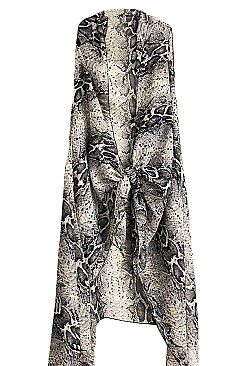 Animal Print Long Light Topper Kimono