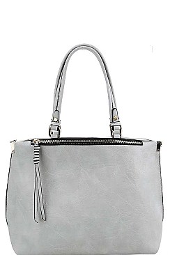 STYLISH PU LEATHER SATCHEL WITH LONG STRAP JYBAD-0003