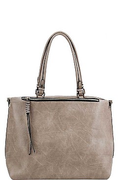 STYLISH PU LEATHER SATCHEL WITH LONG STRAP JYBAD-0003